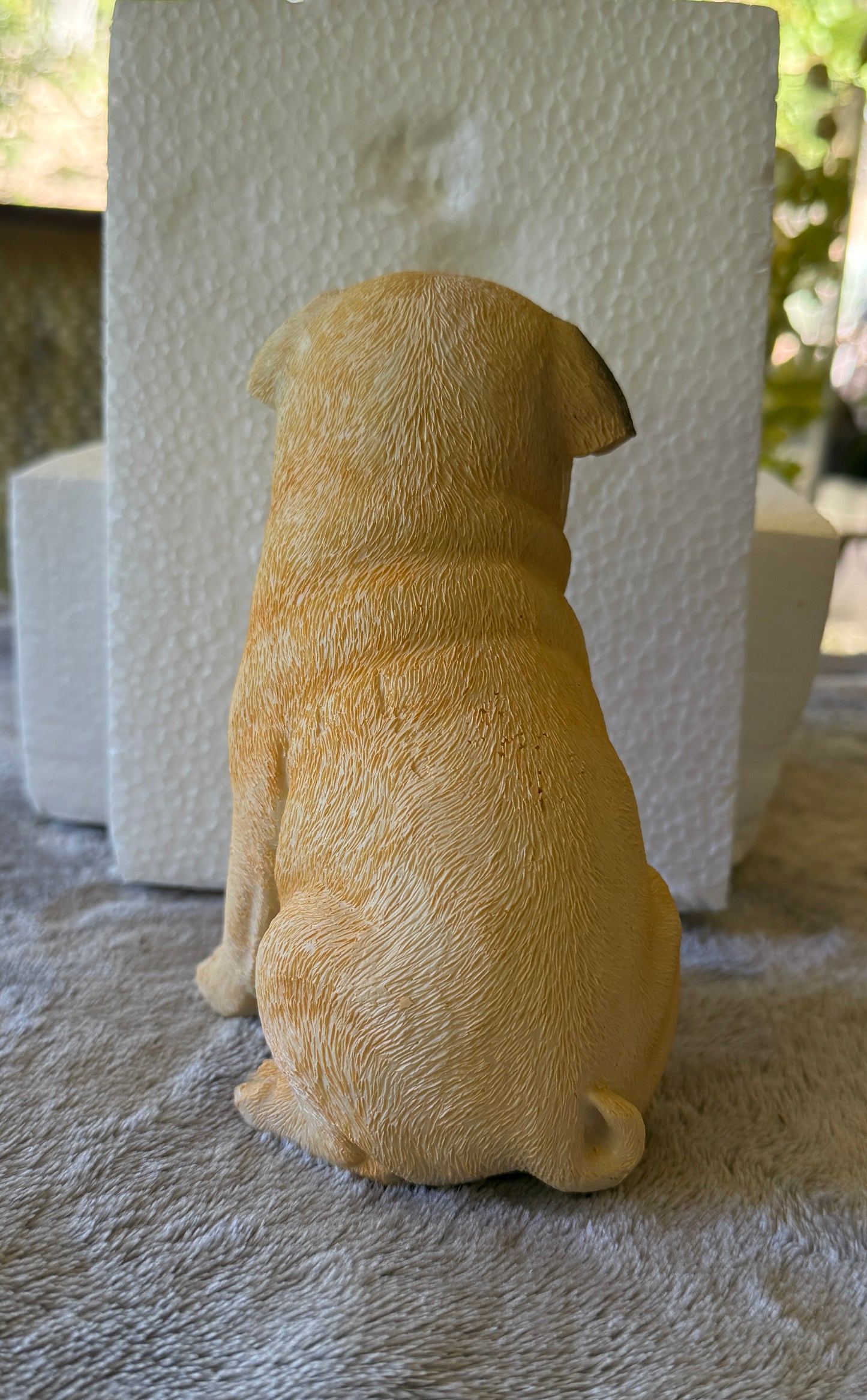 Miniature Dog statue back side