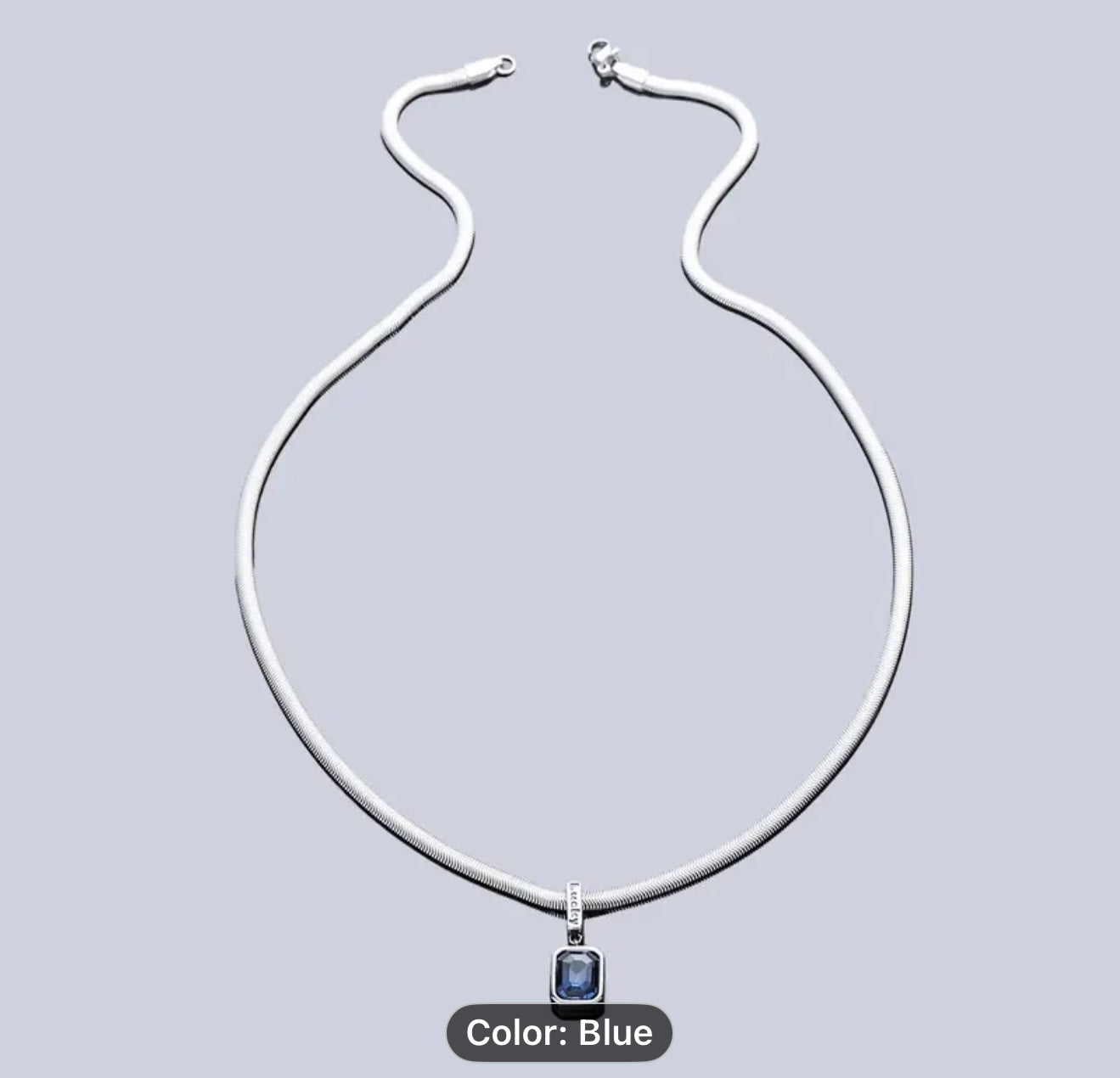 snake chain with beautiful blue stone