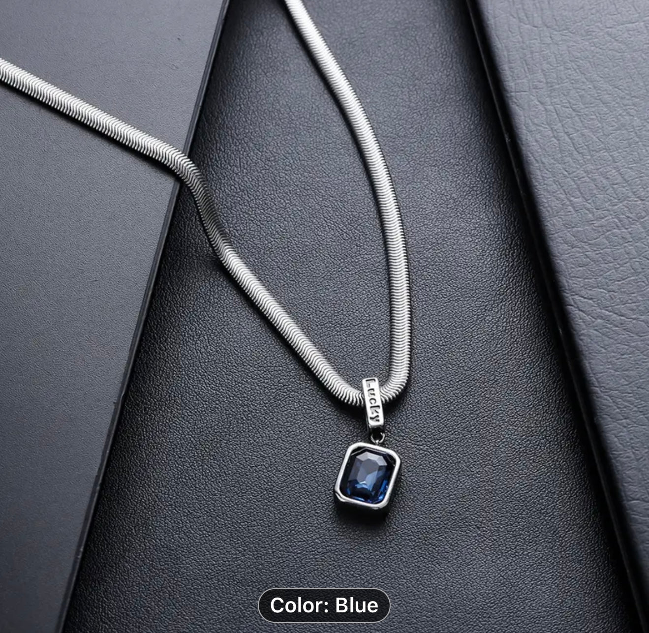 Topaz with snake chain