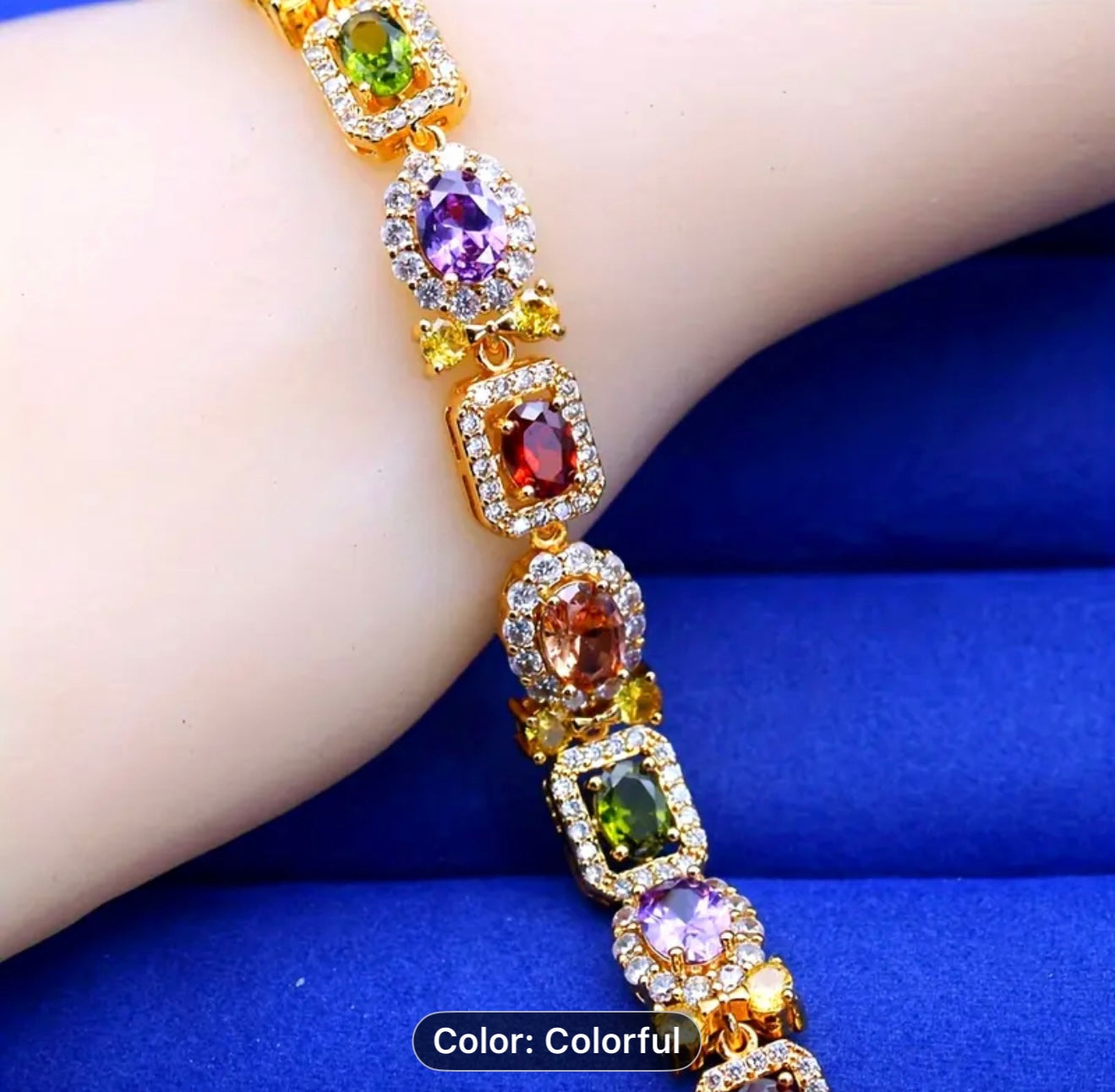 Multicolored gemstone bracelet . Perfect for daily wear.