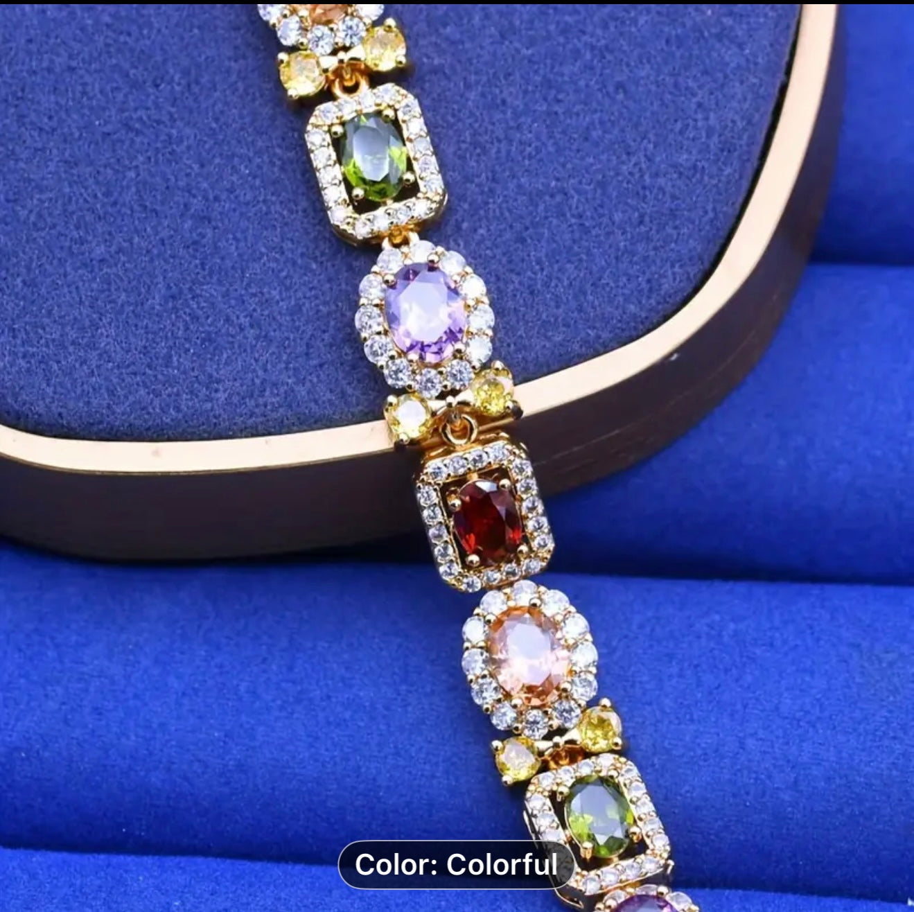 Colorful handmade gemstone bracelet 