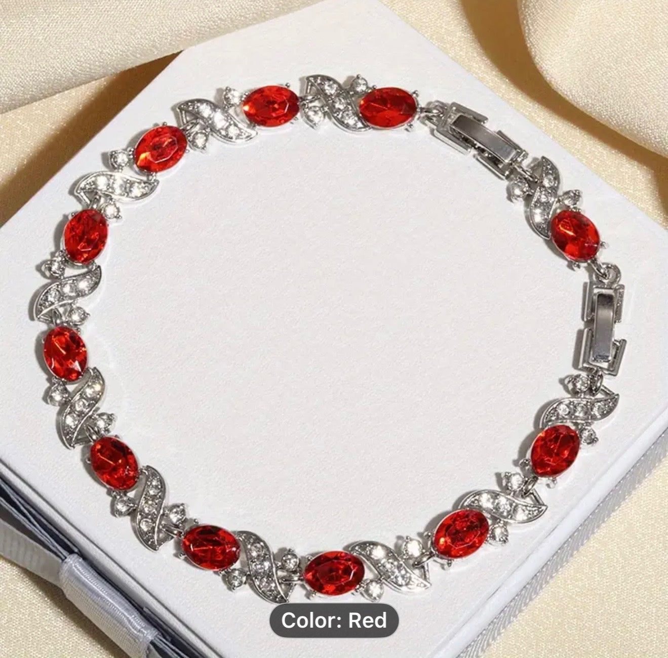 Elegant copper base women's Bracelet with imitation Zirconia. Versatile daily wear>